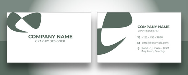 Abstract Green Flow Business Card Template – Minimalist and Professional Identity Design