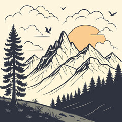 winter forest landscape