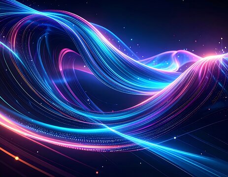 Abstract swirling vibrant light trails (1)