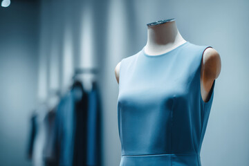 clothing store featuring virtual fitting room showcasing mannequins dressed in trendy outfits