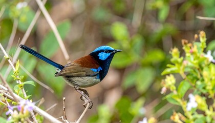 Colorful bird perched on a branch (1)