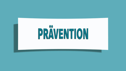 Praevention (Prevention) - A card isolated on light green background.