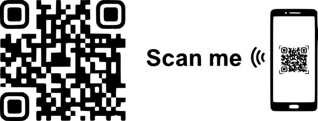 smartphone with qr code