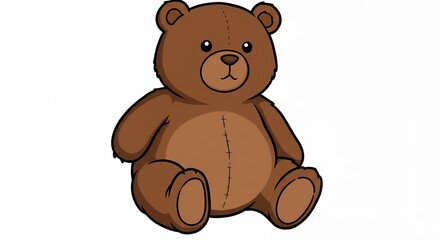 Brown teddy bear illustration