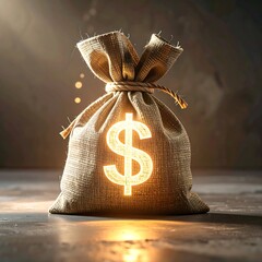 Illuminated money bag