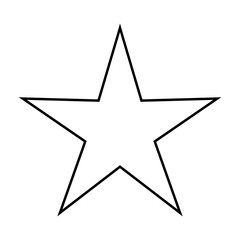 Star icon. Black star symbol for designs.