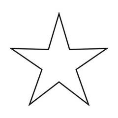 Star icon. Black star symbol for designs.
