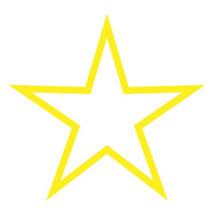 Star Icon. Golden Star Yellow Star Symbol.