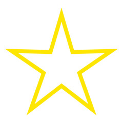 Star Icon. Golden Star Yellow Star Symbol.