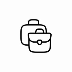 handbags luggages icon sign vector