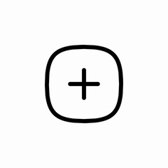 Obraz premium plus create add button icon sign vector