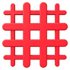 Obraz premium Red grid symbol