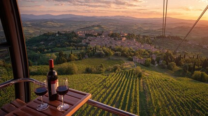 Tuscan Sunset: Wine Tasting in a Cable Car