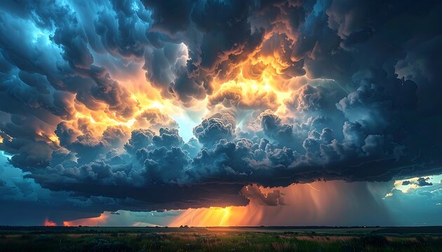 Dramatic storm clouds over a field (2)
