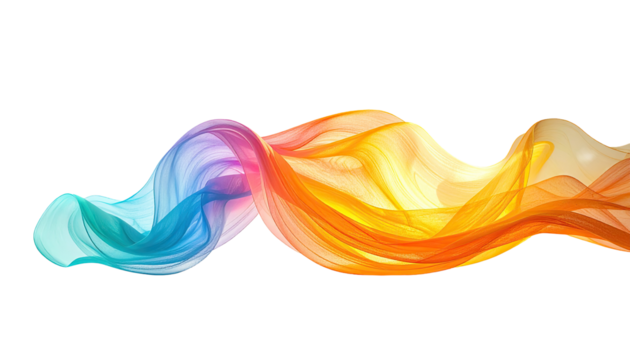 Abstract, flowing, colorful ribbons