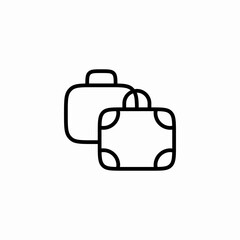 handbags luggages icon sign vector