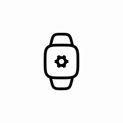 smart watch settings icon sign vector