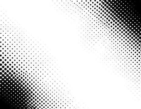 Abstract monochrome halftone design with flowing, organic shapes