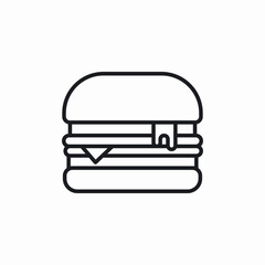 burger fast food icon sign vector