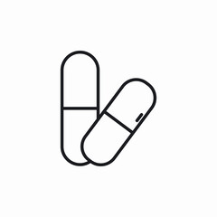 capsules pills icon sign vector