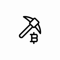 crypto mining icon sign vector