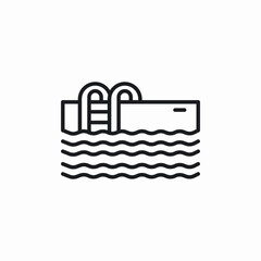 pool swimming icon sign vector