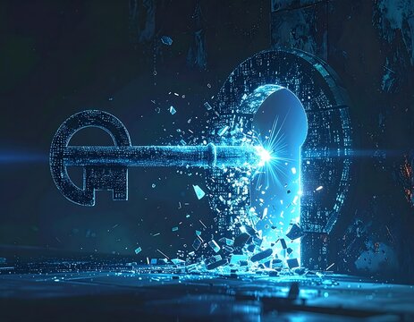 Digital key breaking through a wall