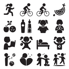 Obraz premium Icons of Learning, Play, and Nurturing a Child's Mind
