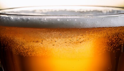Close Up Of Beer And Foam