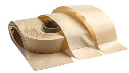 Beige adhesive tapes in rolls, various widths and configurations