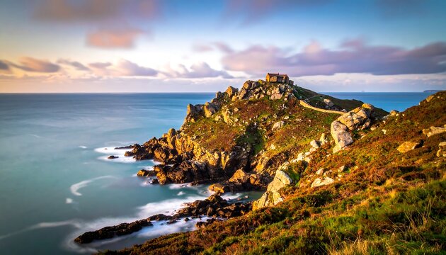 Coastal landscape at sunset (1)