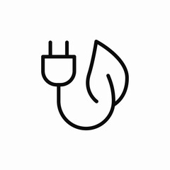 eco energy electricity icon sign vector
