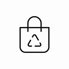 recycling shopping bag icon sign vector