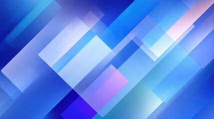 Abstract geometric background with overlapping translucent rectangles in vibrant shades of blue and purple.