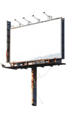 Obraz premium Empty billboard, rusty metal, blank advertising