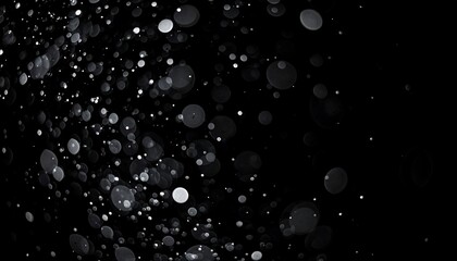 Abstract bokeh effect, light particles on dark background