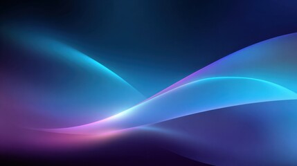 Abstract flowing light waves in vibrant blue purple shades with smooth motion.