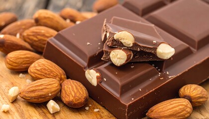 Dark chocolate bar with almonds (1)