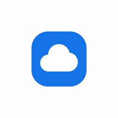 cloud data service icon sign vector