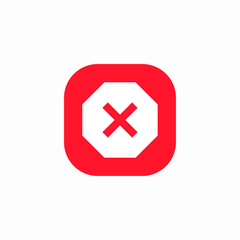 Obraz premium stop error symbol icon sign vector