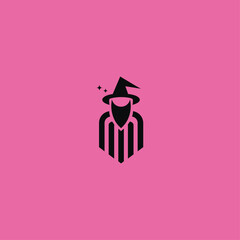 Letter M logo icon flat vector design