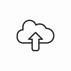 cloud upload icon sign vector