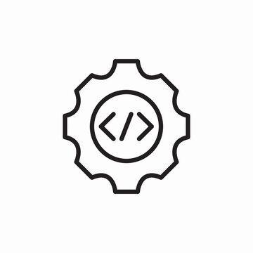 code programming configuration icon sign vector