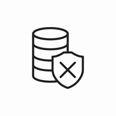 data base not protected icon sign vector