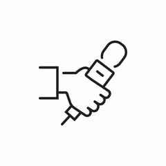 microphone interview icon sign vector