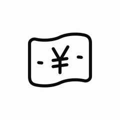 Fototapeta premium yen money currency icon sign vector
