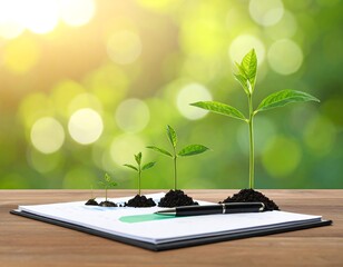 Growing plants on reports