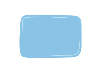 Organic blue rectangle frame with fluid, hand drawn style and abstract blob shape. Template for text or graphic background, this element adds a modern touch as a unique frame.