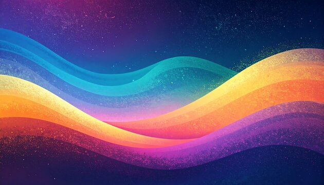 Abstract vibrant wavy background - Powered by Adobe