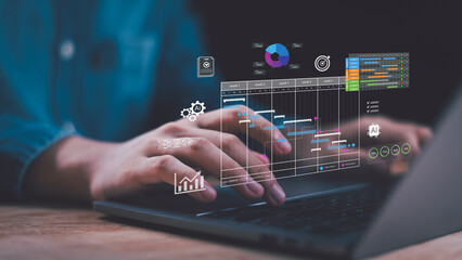 Digital innovation and artificial intelligence transforming modern business strategy, enabling advanced project planning, data-driven insights, and smart solutions for corporate success.